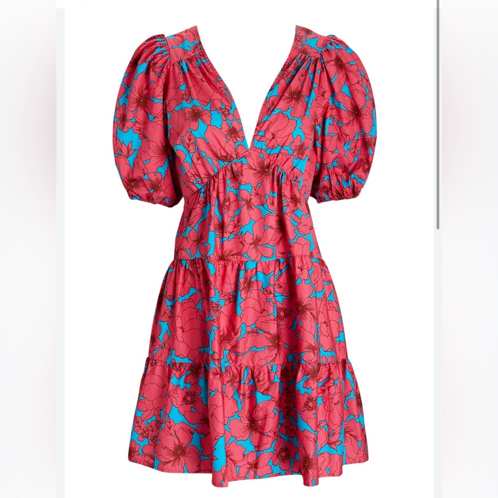 xirena floral print mini dress